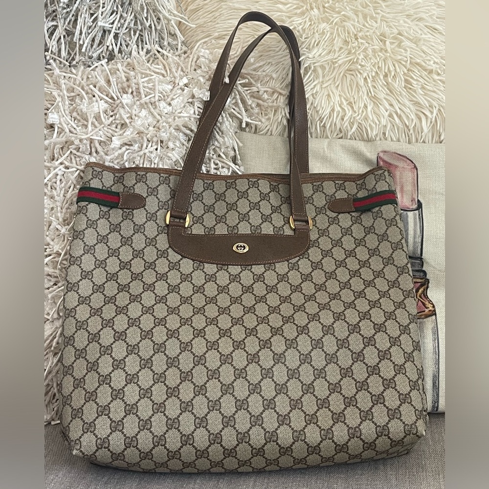⭐️COA⭐️GUCCI VINTAGE TOTE⭐️INSERT INCLUDED⭐️